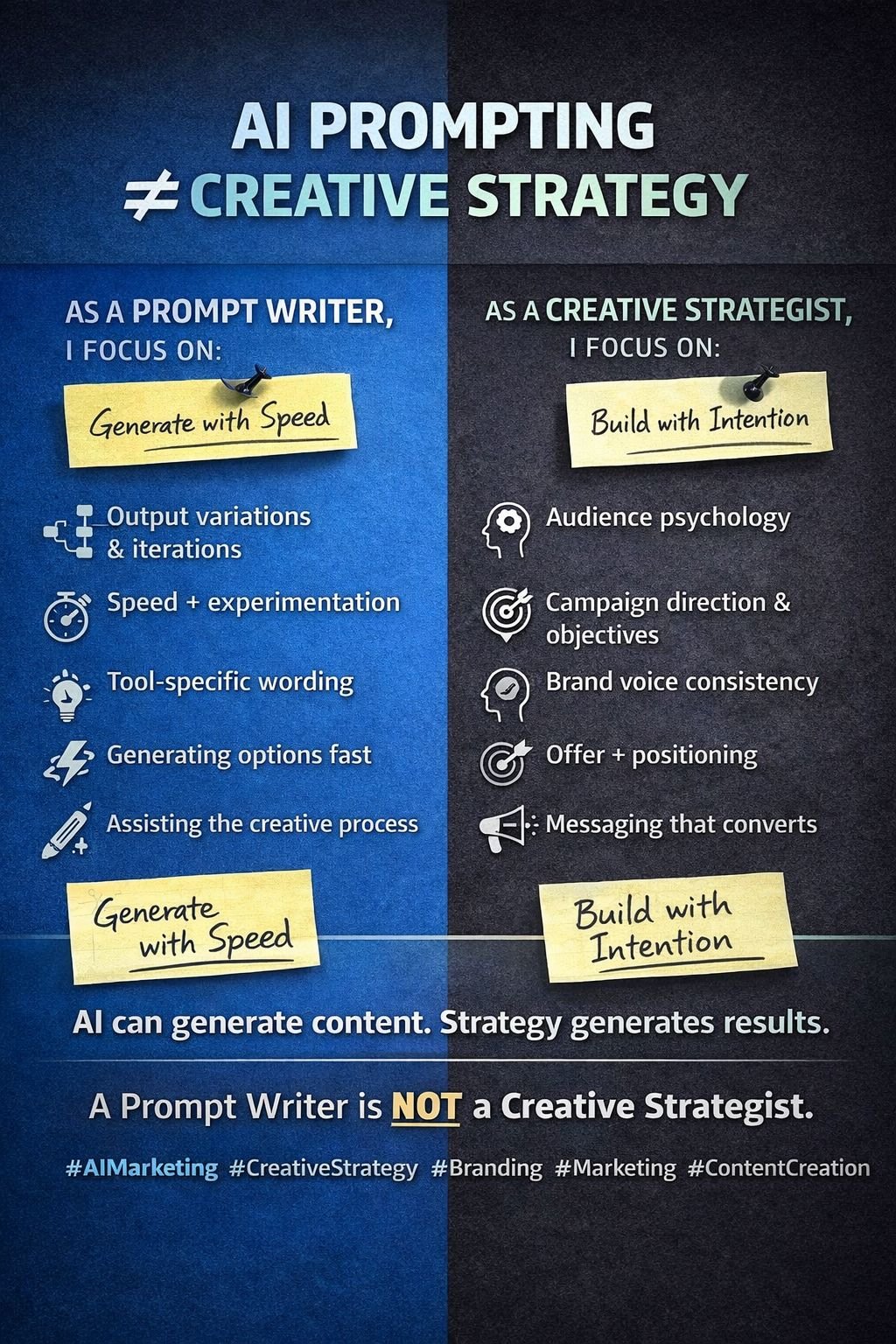 AI vs creative strategy — process note